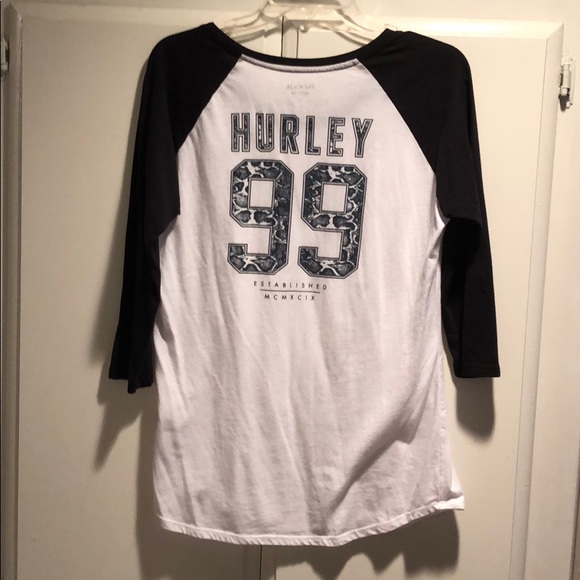 Black Hurley Baseball Tee - Picture 2 of 5